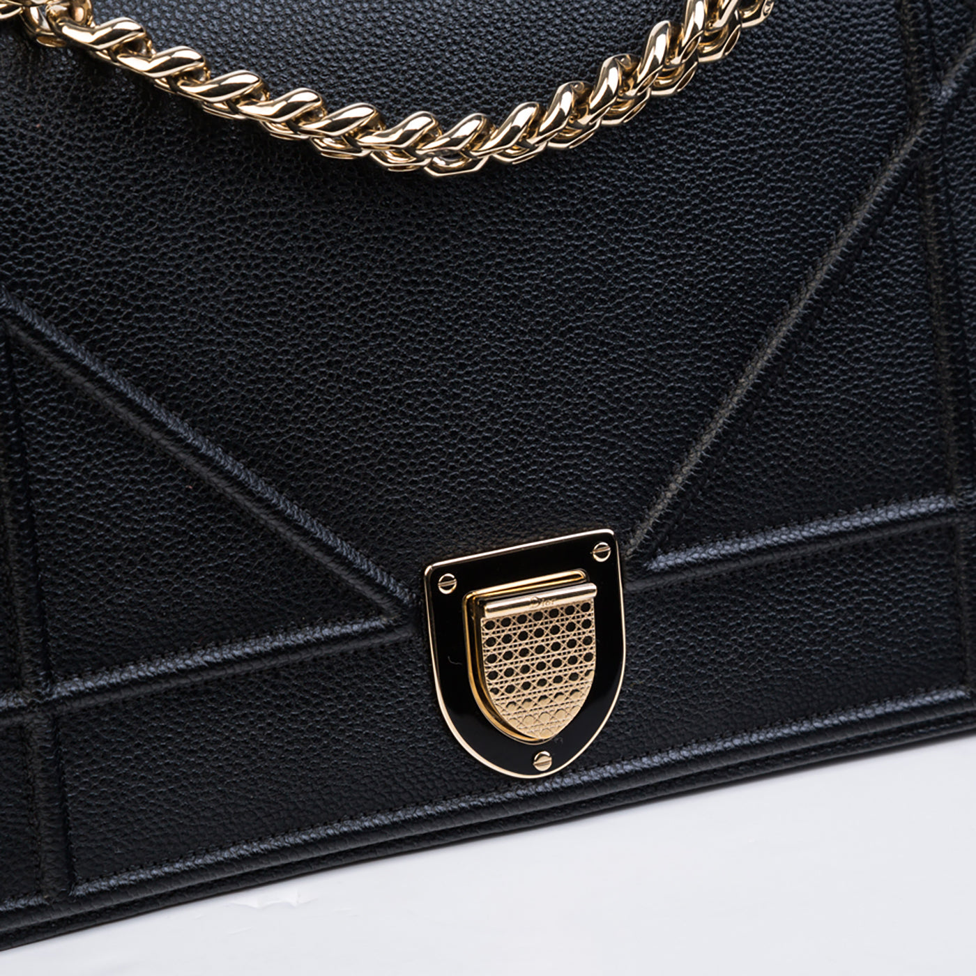 Dior Chain Leather Tote Bag