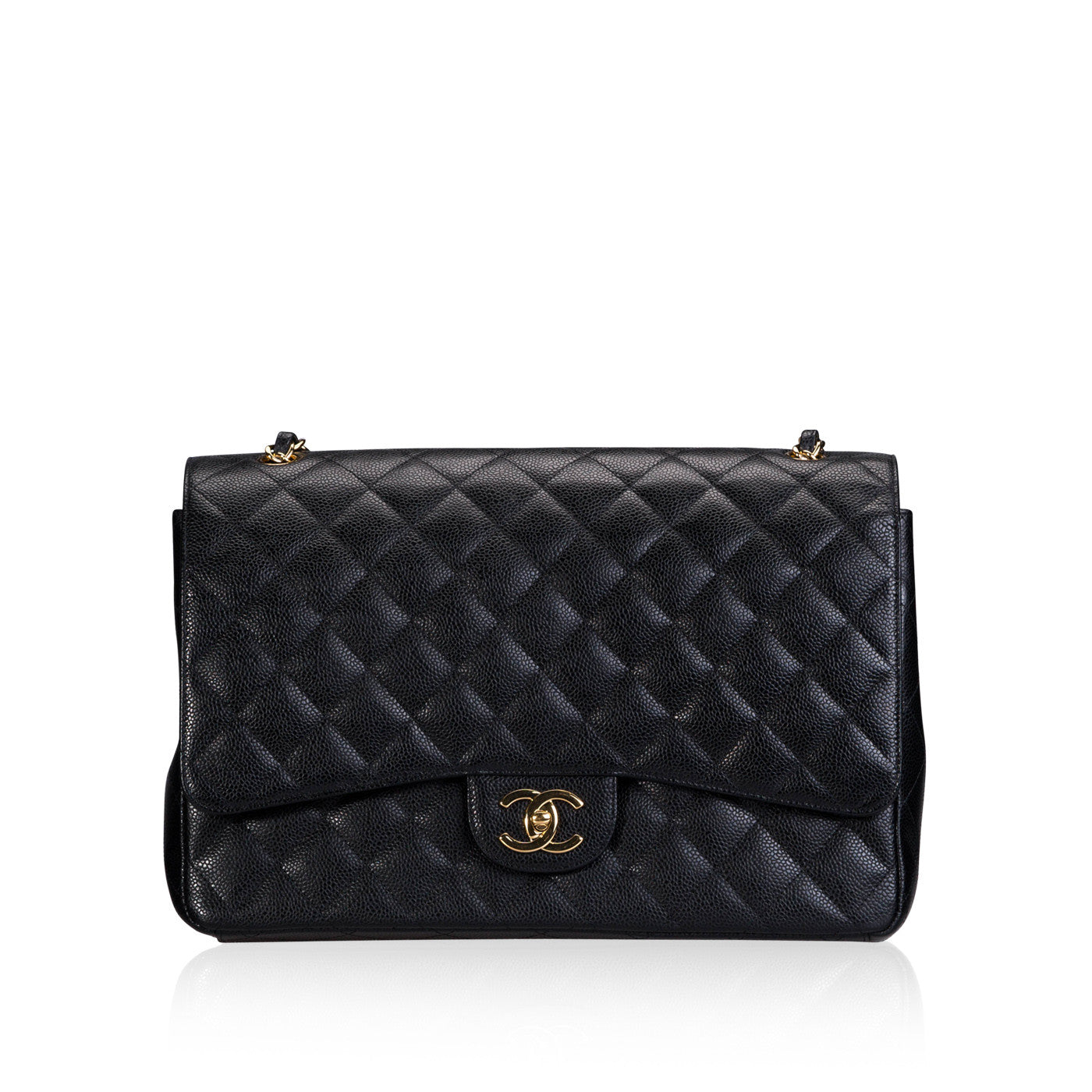 Chanel Classic Flap Caviar Black Shoulder Bag Style 135