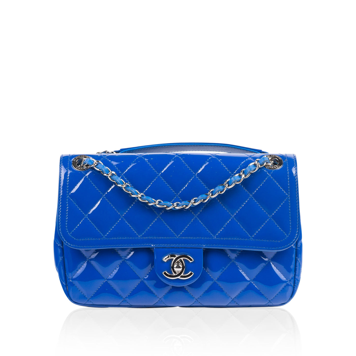 Chanel Classic Flap Patent Leather Black Shoulder Bag Style 16