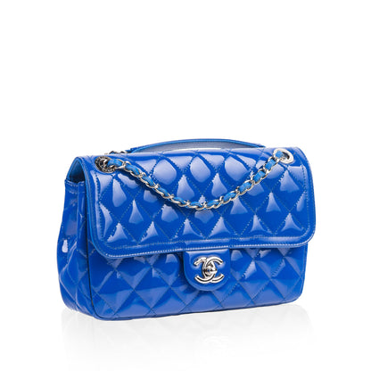 Chanel Classic Flap Patent Leather Black Shoulder Bag Style 16