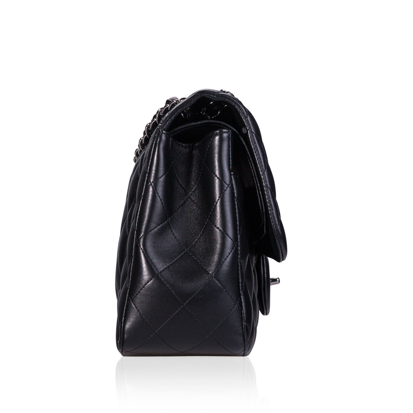 Chanel Classic Flap Lambskin Black Shoulder Bag Style 277