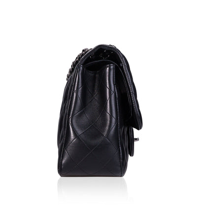 Chanel Classic Flap Lambskin Black Shoulder Bag Style 277