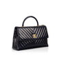Chanel Coco Handle Calfskin Gold Shoulder Bag Calfskin