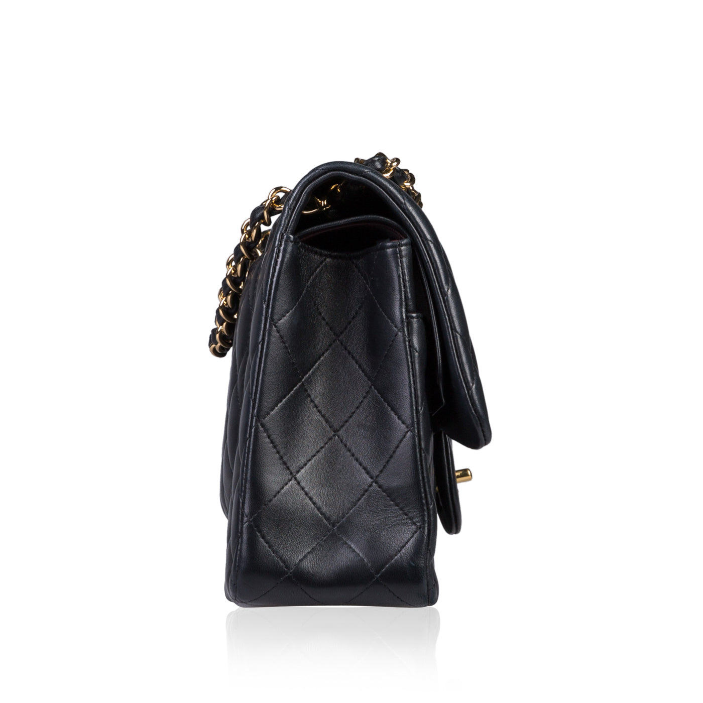 Chanel Classic Flap Lambskin Black Shoulder Bag Style 275