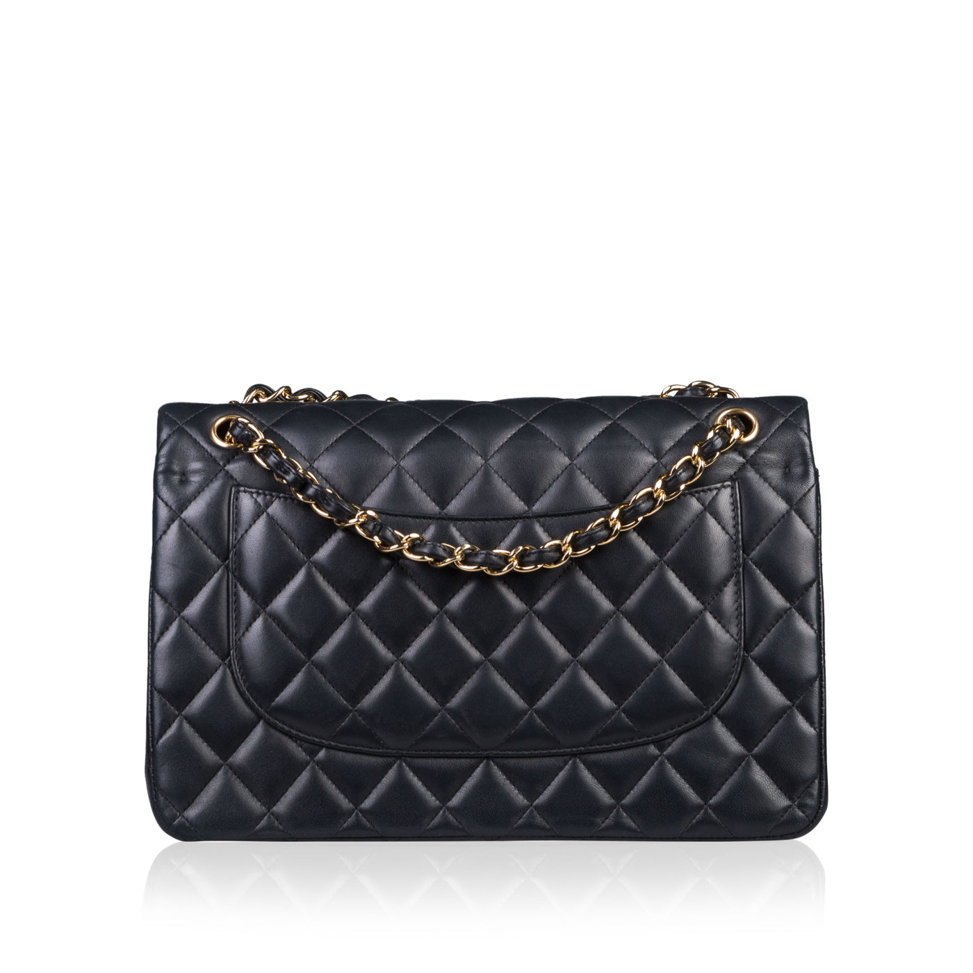 Chanel Classic Flap Lambskin Black Shoulder Bag Style 275