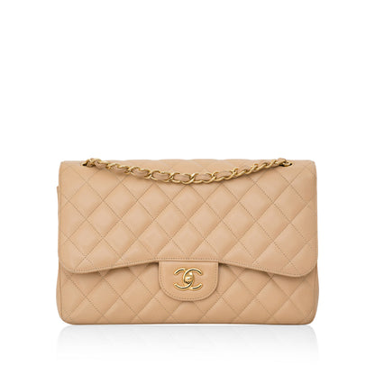 Chanel Classic Flap Lambskin Gold Shoulder Bag Style 102