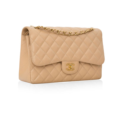 Chanel Classic Flap Lambskin Gold Shoulder Bag Style 102