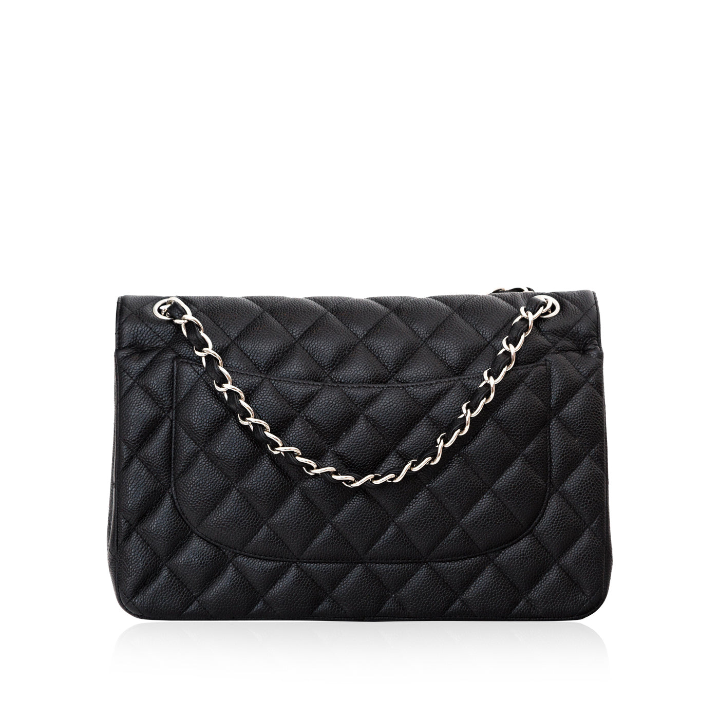 Chanel Classic Flap Lambskin Black Shoulder Bag Style 276