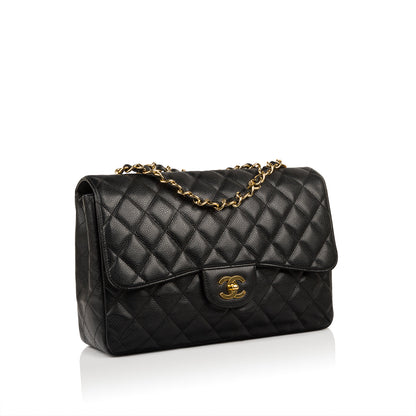 Chanel Classic Flap Caviar Black Shoulder Bag Style 65