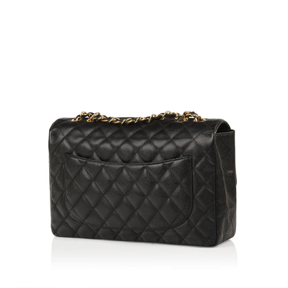 Chanel Classic Flap Caviar Black Shoulder Bag Style 65