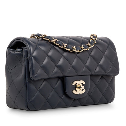 Chanel Classic Flap Lambskin Black Shoulder Bag Style 198