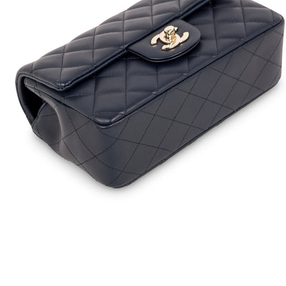 Chanel Classic Flap Lambskin Black Shoulder Bag Style 198