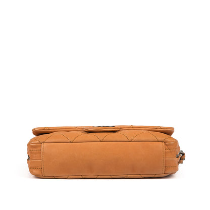 Chanel Classic Flap Leather Beige Shoulder Bag