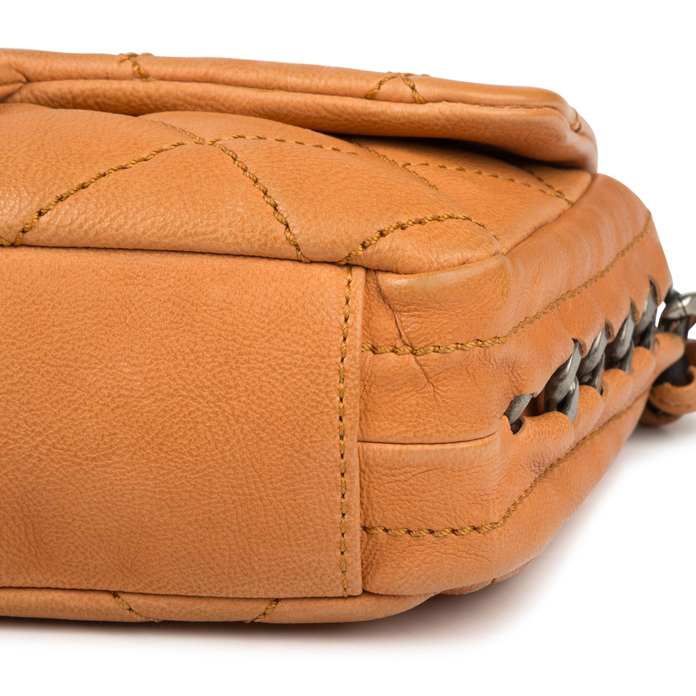 Chanel Classic Flap Leather Beige Shoulder Bag