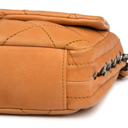 Chanel Classic Flap Leather Beige Shoulder Bag