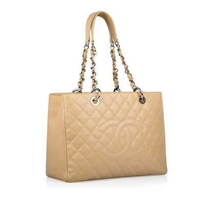 Chanel Timeless Caviar Silver Tote Bag Style 3