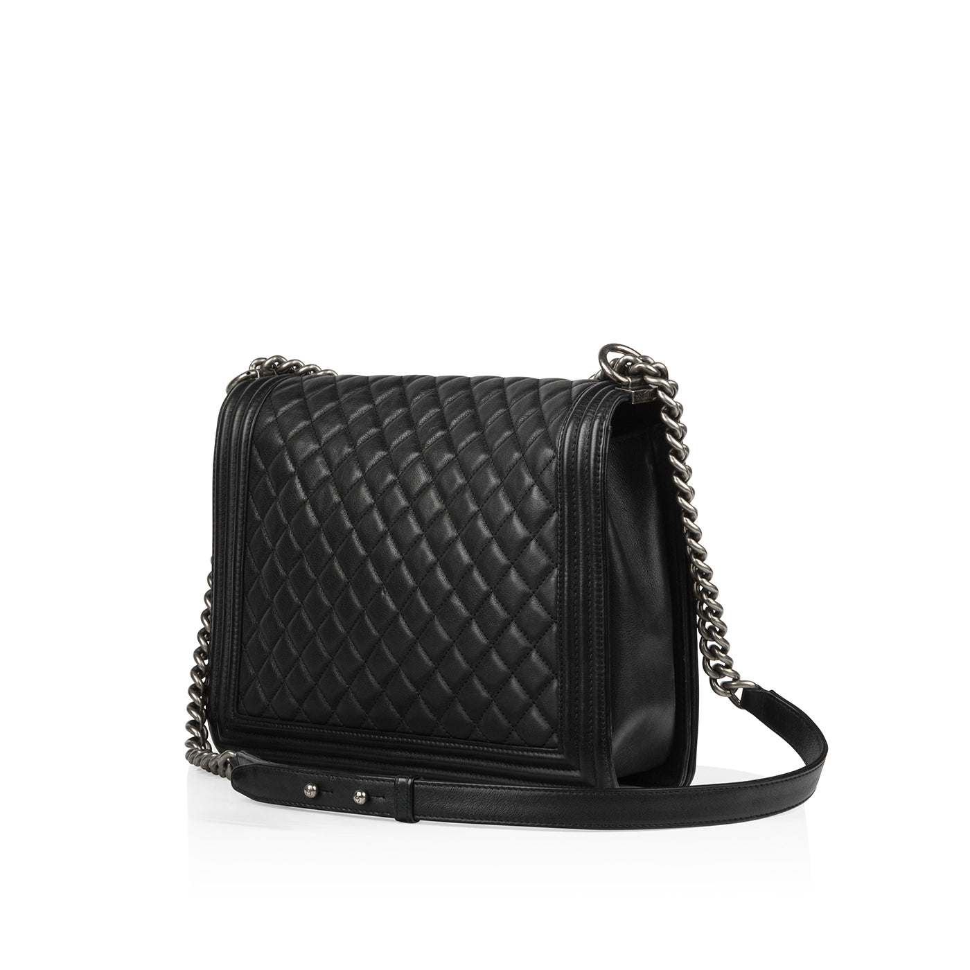 Chanel Boy Bag Lambskin Black Shoulder Bag Style 65
