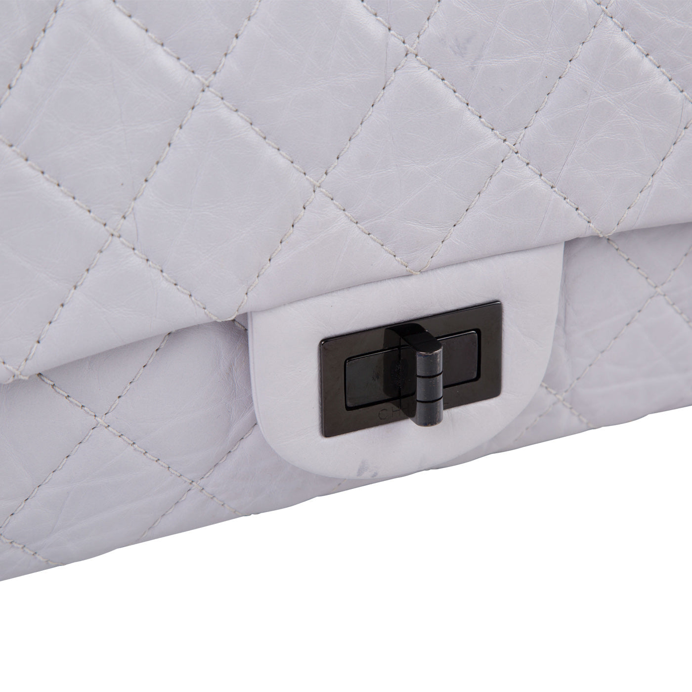 Chanel Classic Flap Lambskin White Shoulder Bag