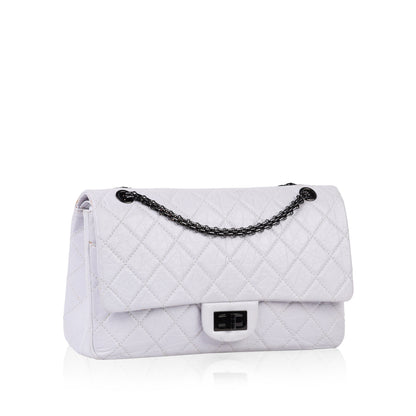Chanel Classic Flap Lambskin White Shoulder Bag