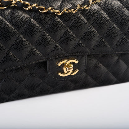 Chanel Classic Flap Caviar Black Shoulder Bag Style 130