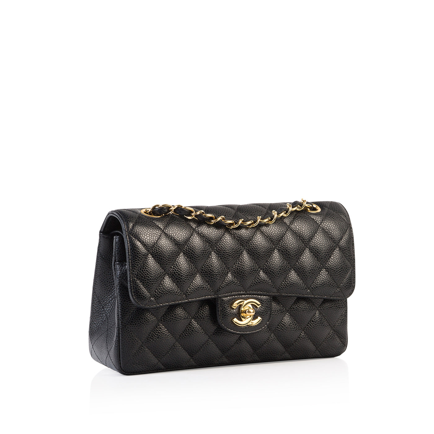 Chanel Classic Flap Caviar Black Shoulder Bag Style 130