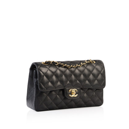 Chanel Classic Flap Caviar Black Shoulder Bag Style 130