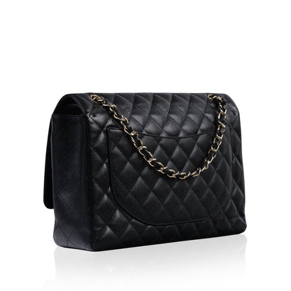 Chanel Classic Flap Caviar Black Shoulder Bag Style 132