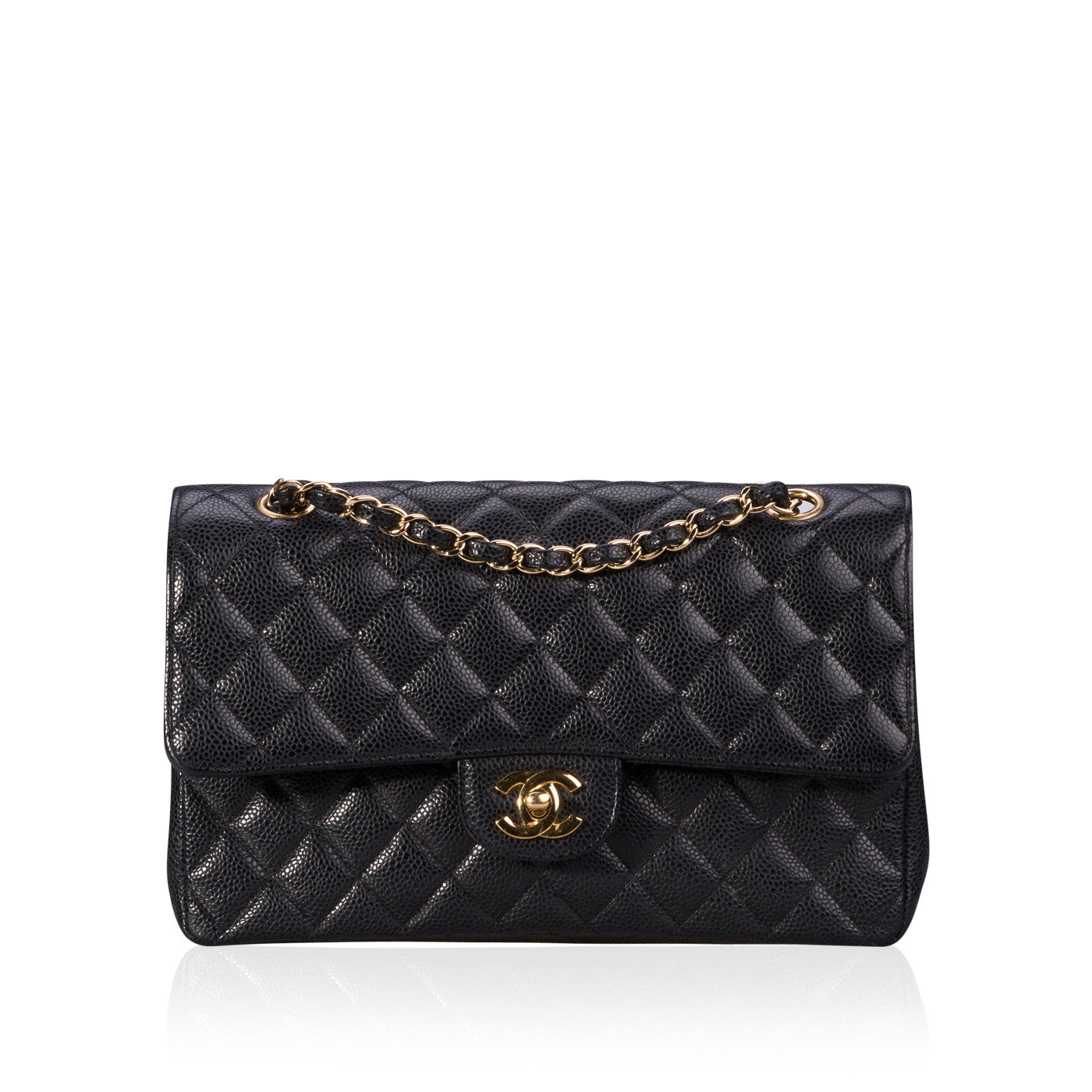 Chanel Classic Flap Caviar Black Shoulder Bag Style 133