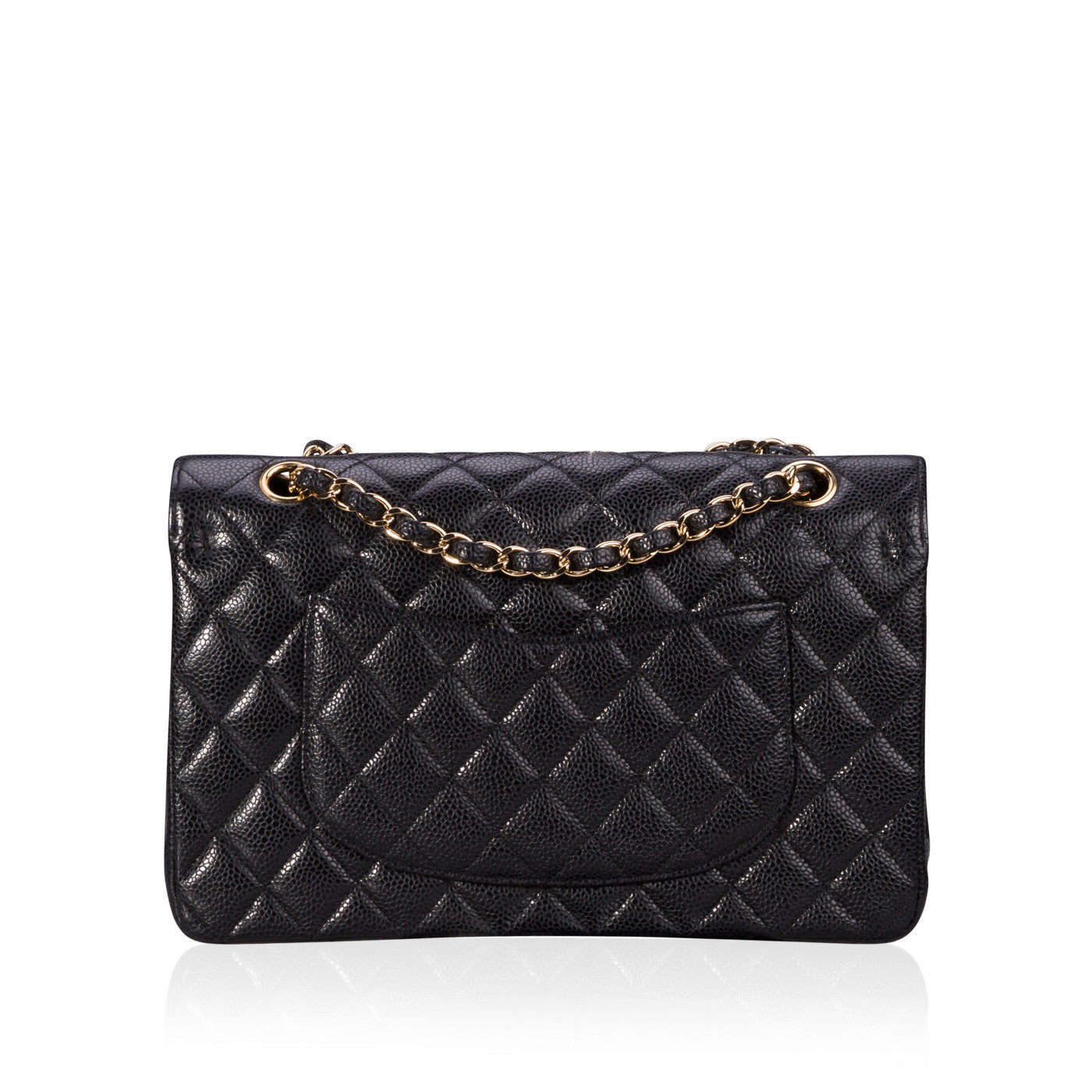 Chanel Classic Flap Caviar Black Shoulder Bag Style 133