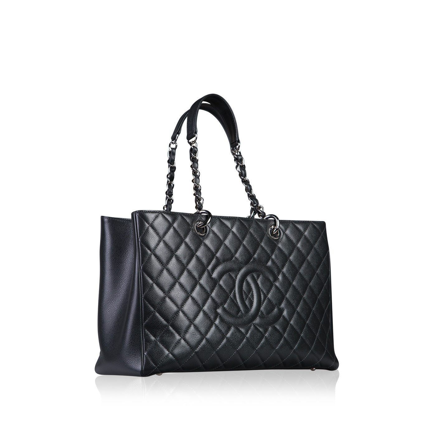 Chanel Timeless Caviar Black Tote Bag Style 44