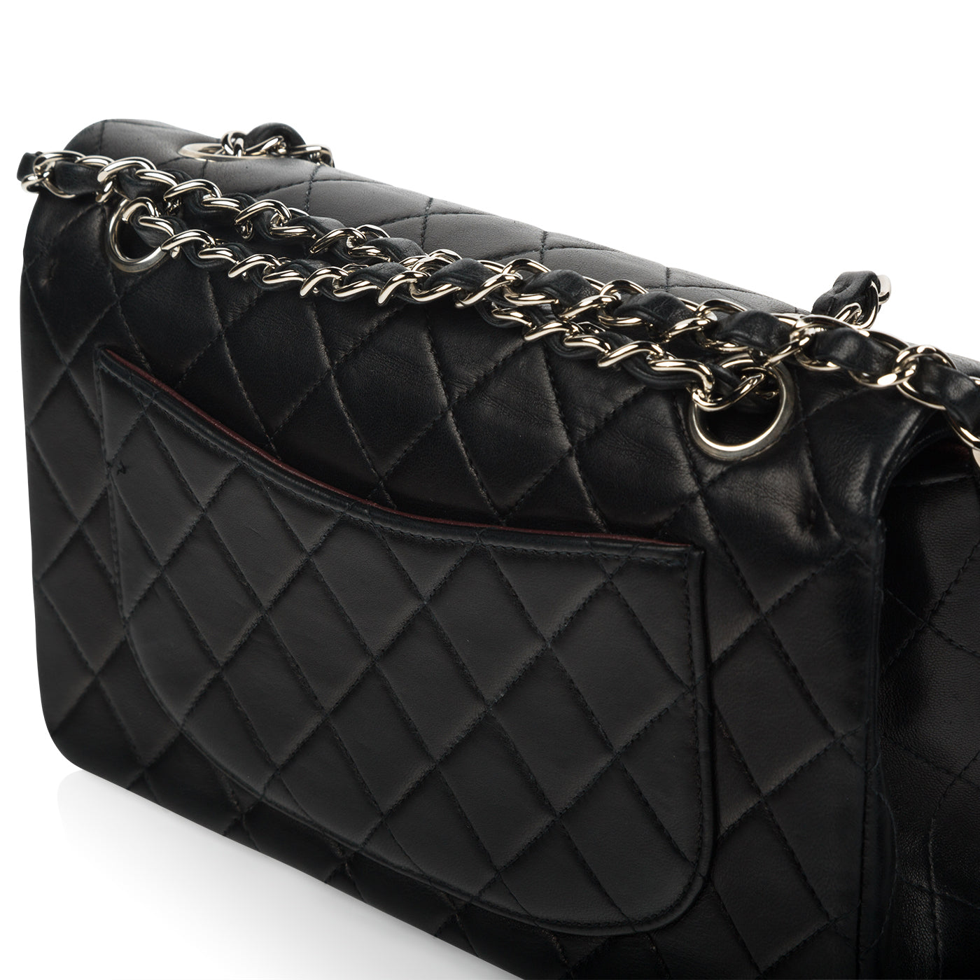 Chanel Classic Flap Lambskin Black Shoulder Bag Style 271