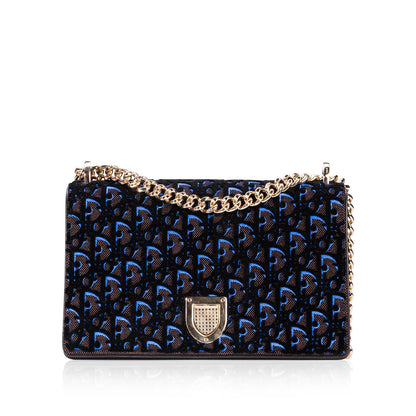 Dior Monogram Chain Canvas Tote Bag
