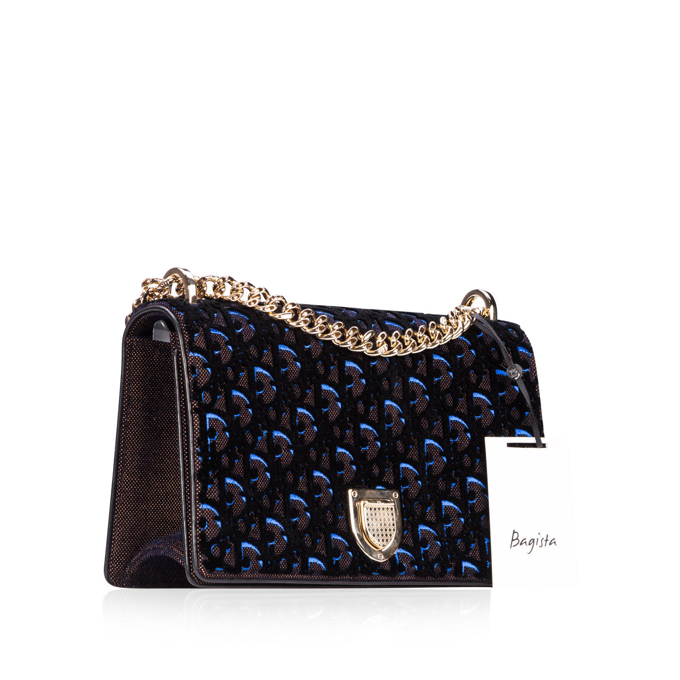 Dior Monogram Chain Canvas Tote Bag