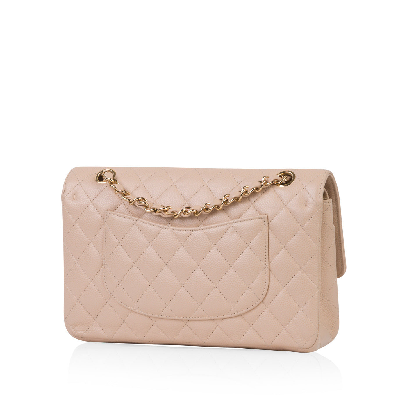 Chanel Classic Flap Caviar Gold Shoulder Bag Style 28