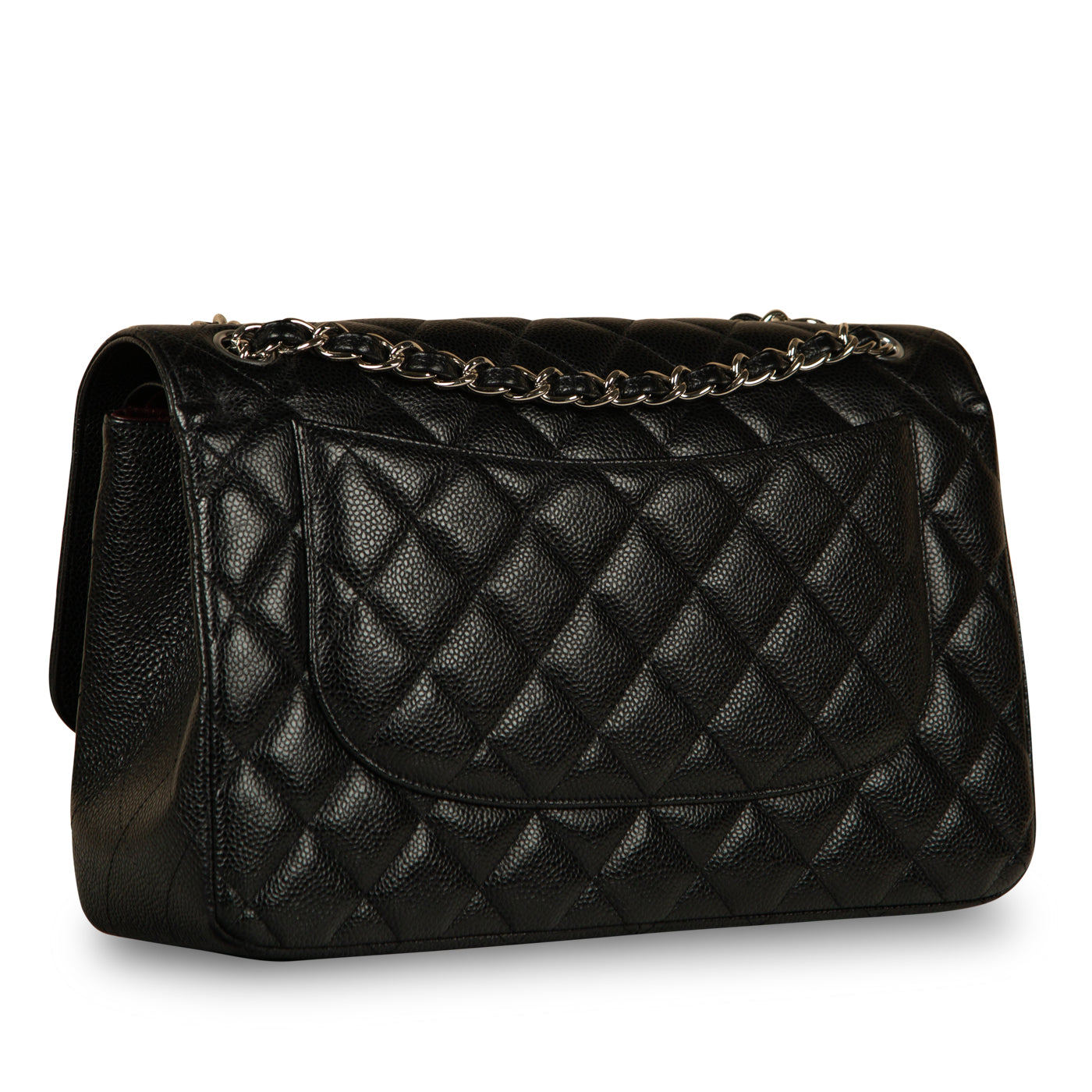 Chanel Classic Flap Caviar Black Shoulder Bag Style 28
