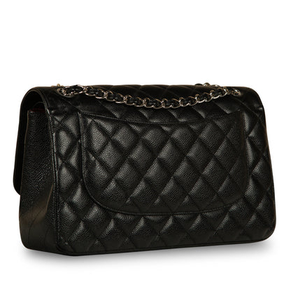 Chanel Classic Flap Caviar Black Shoulder Bag Style 28
