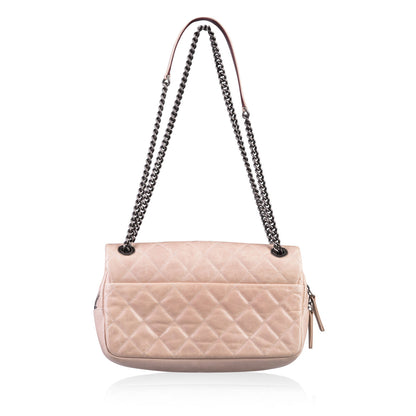 Chanel Classic Flap Quilted Beige Shoulder Bag