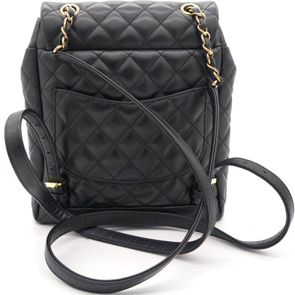 Chanel Calfskin Quilted Small Urban Spirit Backpack Black