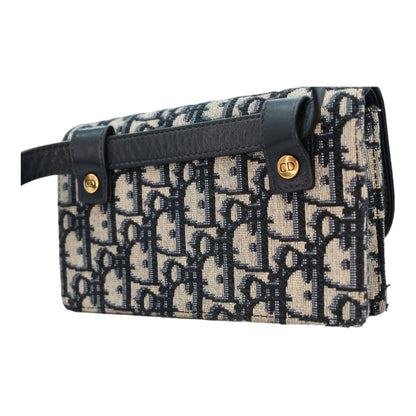 Dior Leather Canvas Crossbody Bag