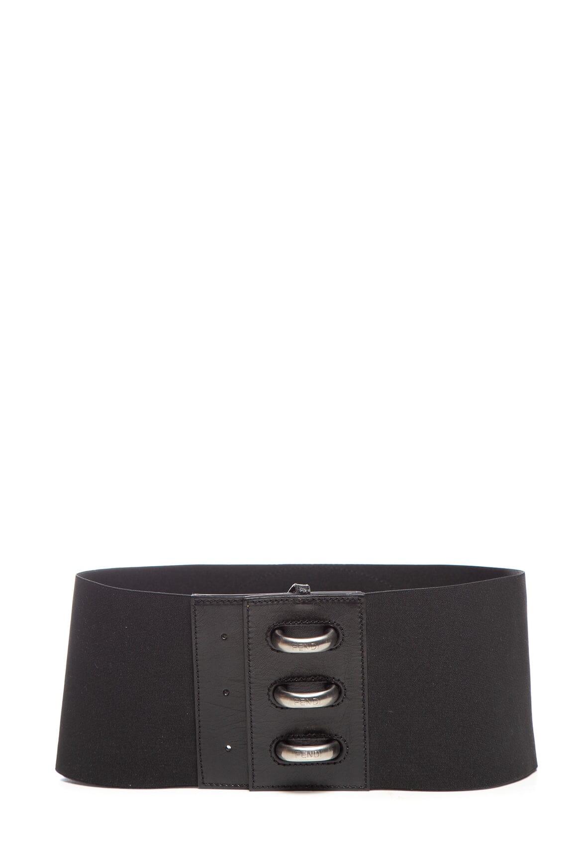 Fendi Black Wide Neoprene Waist Belt SZ 80/32