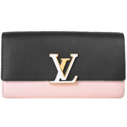Louis Vuitton  Leather Long Wallet (Bi-Fold)