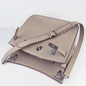 Luxury Hermes Leather Shoulder Bag Grey Silver