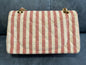 Chanel Striped Linen Classic Flap Bag