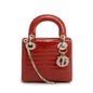 Christian Dior Red Crocodile Crystal Embellished Mini Lady Dior Bag