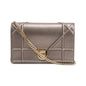 Christian Dior Metallic Gold Diorama Wallet on Chain