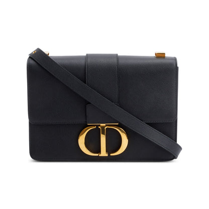 Christian Dior Black Leather Medium 30 Montaigne Bag