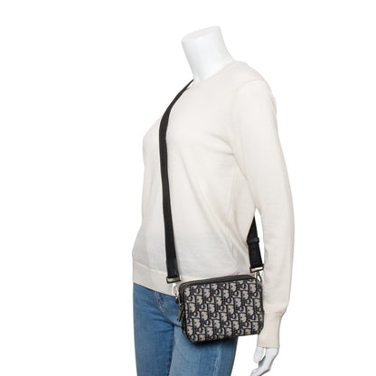 Christion Dior 2020 Oblique Jacquard Zipped Pouch Crossbody