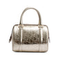 Christian Dior Metallic Gold Oblique Embossed Leather Trotter Boston Bag