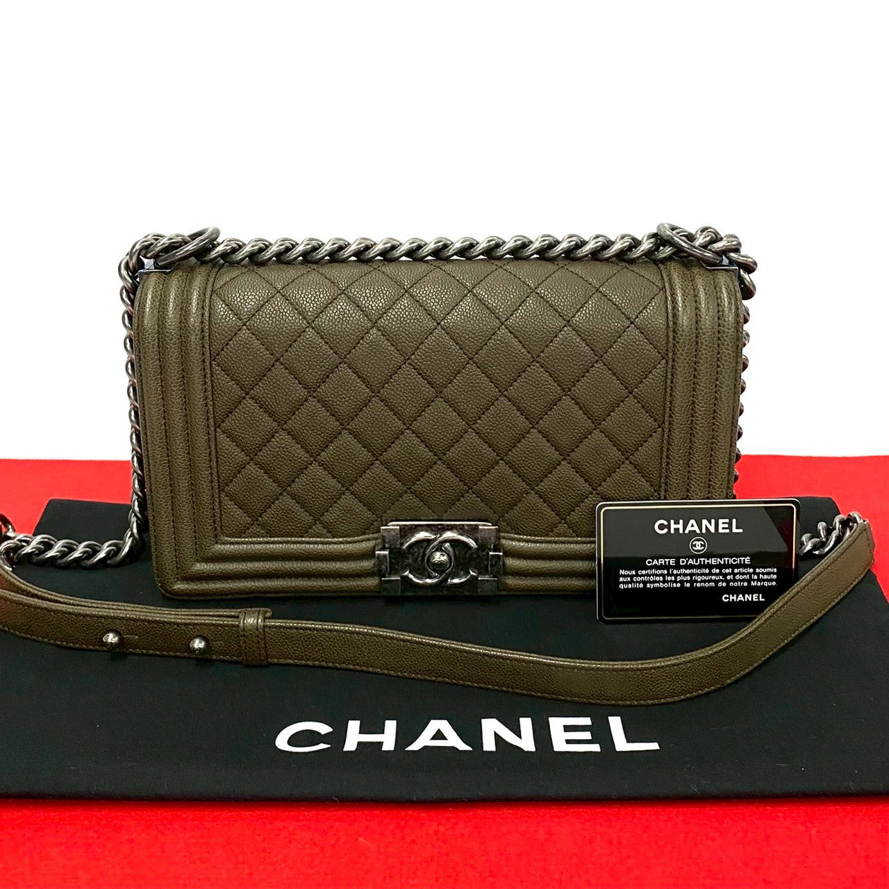 Chanel Boy Leather Shoulder Bag Style 7
