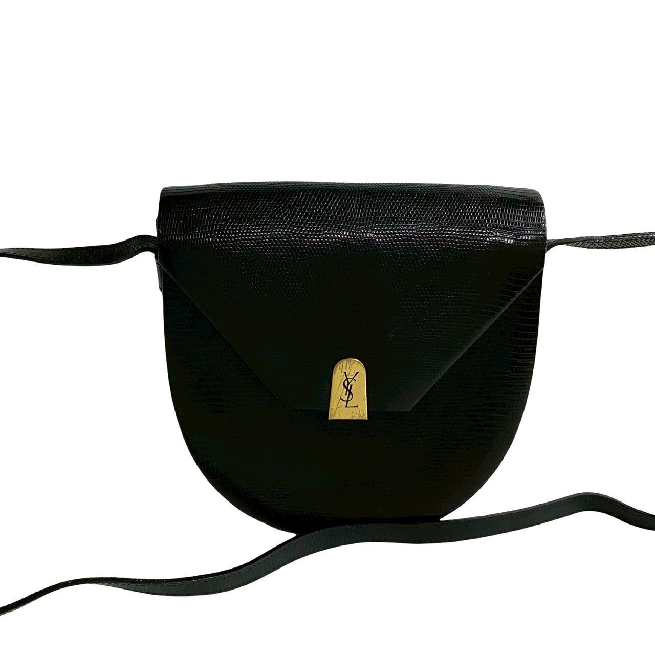 Yves Saint Laurent YSL Lizard Leather Shoulder Bag